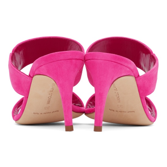 MANOLO BLAHNIK Nebre Mules (Pink) - Picture 5 of 15